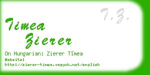 timea zierer business card